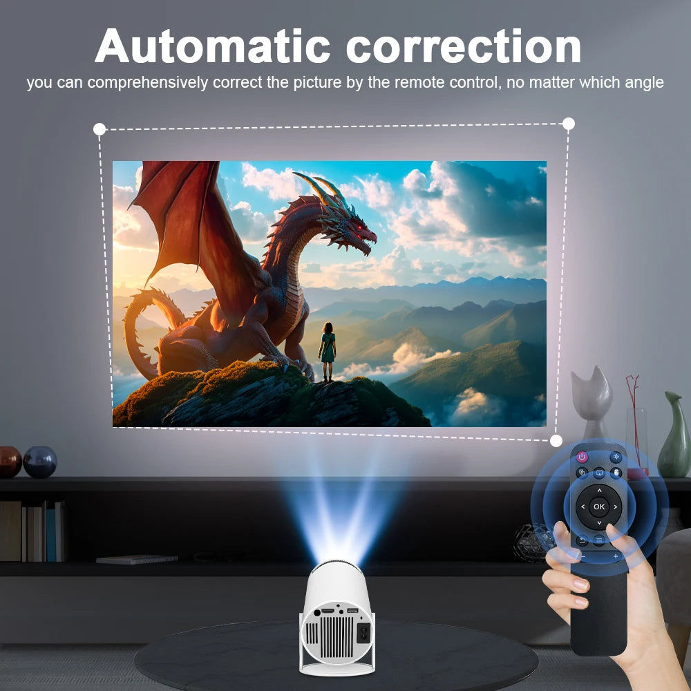 4K Bluetooth Home Cinema Projector Dual Wi-Fi 6, Android 11, Bluetooth 5