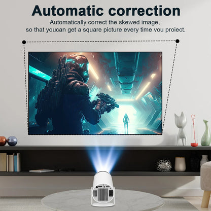 4K Bluetooth Home Cinema Projector Dual Wi-Fi 6, Android 11, Bluetooth 5