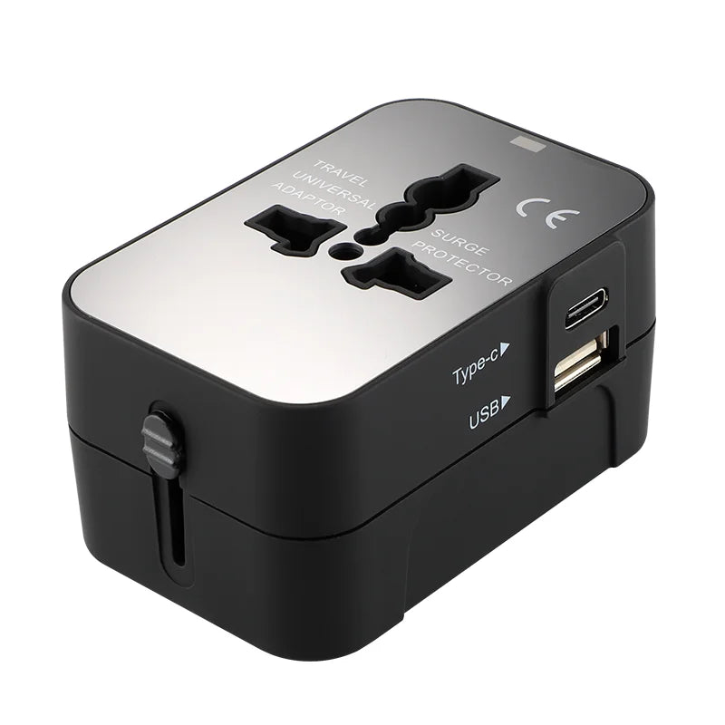 Universal Travel Adapter with Dual USB Ports