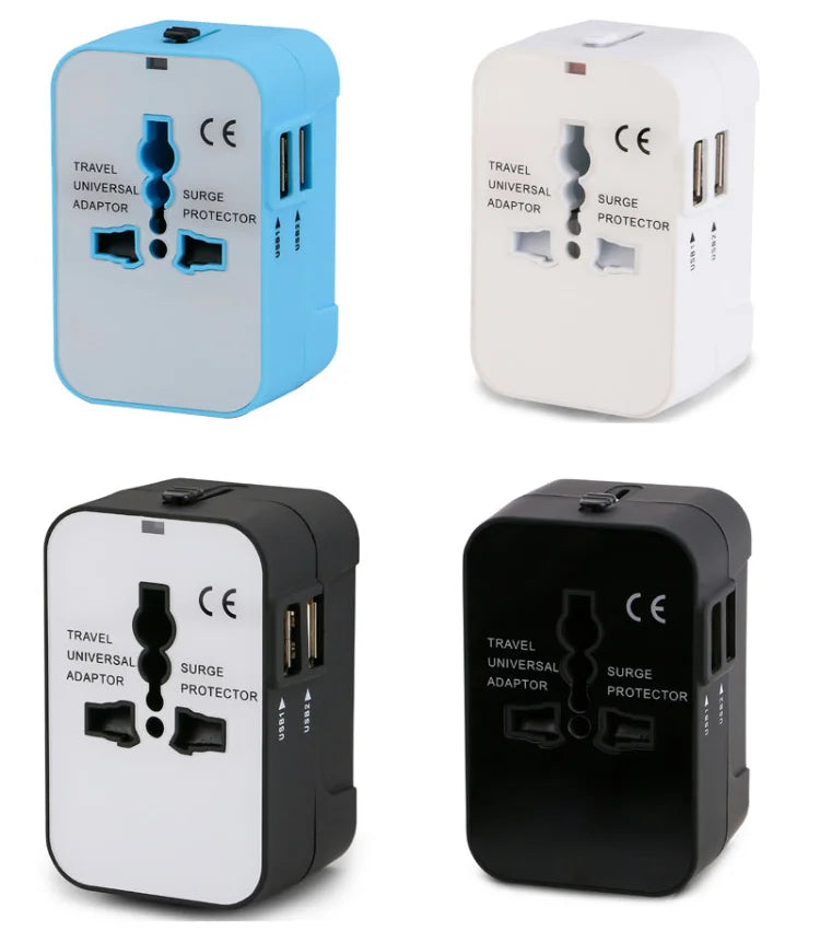 Universal Travel Adapter with Dual USB Ports