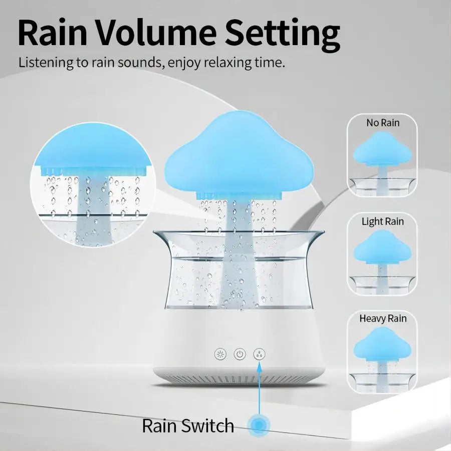 RGB Rain Cloud Diffuser Humidifier with Rain Sounds