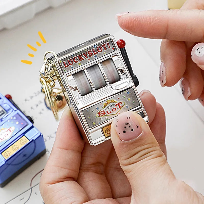 Mini Slot Machine Key Chain