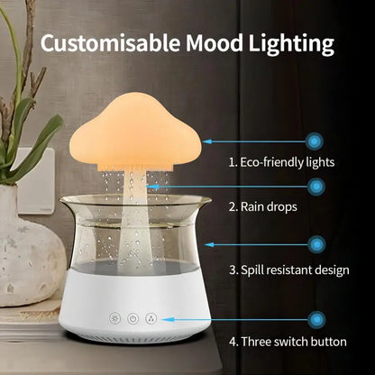 RGB Rain Cloud Diffuser Humidifier with Rain Sounds