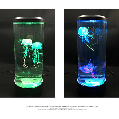 Color-Changing LED Jellyfish Lamp - USB/Battery Powered Night Light for Kids and Adults