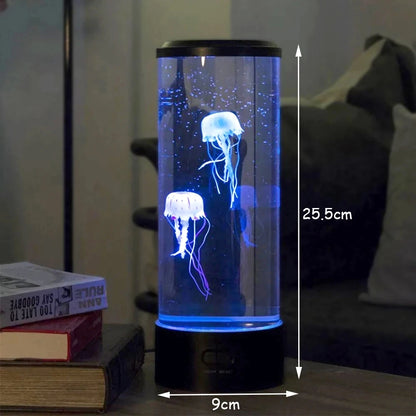 Color-Changing LED Jellyfish Lamp - USB/Battery Powered Night Light for Kids and Adults