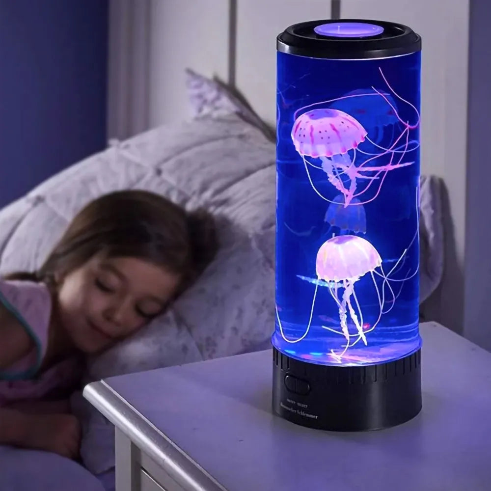 Color-Changing LED Jellyfish Lamp - USB/Battery Powered Night Light for Kids and Adults