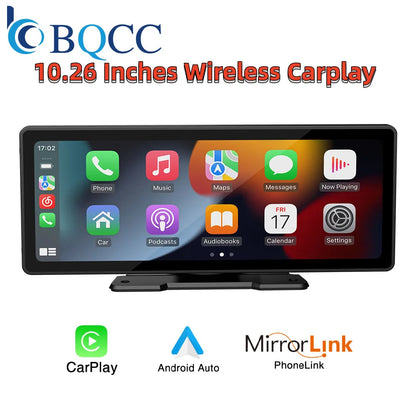 Universal 10.26” Car Radio Multimedia Player - WiFi, Wireless CarPlay, Android Compatible