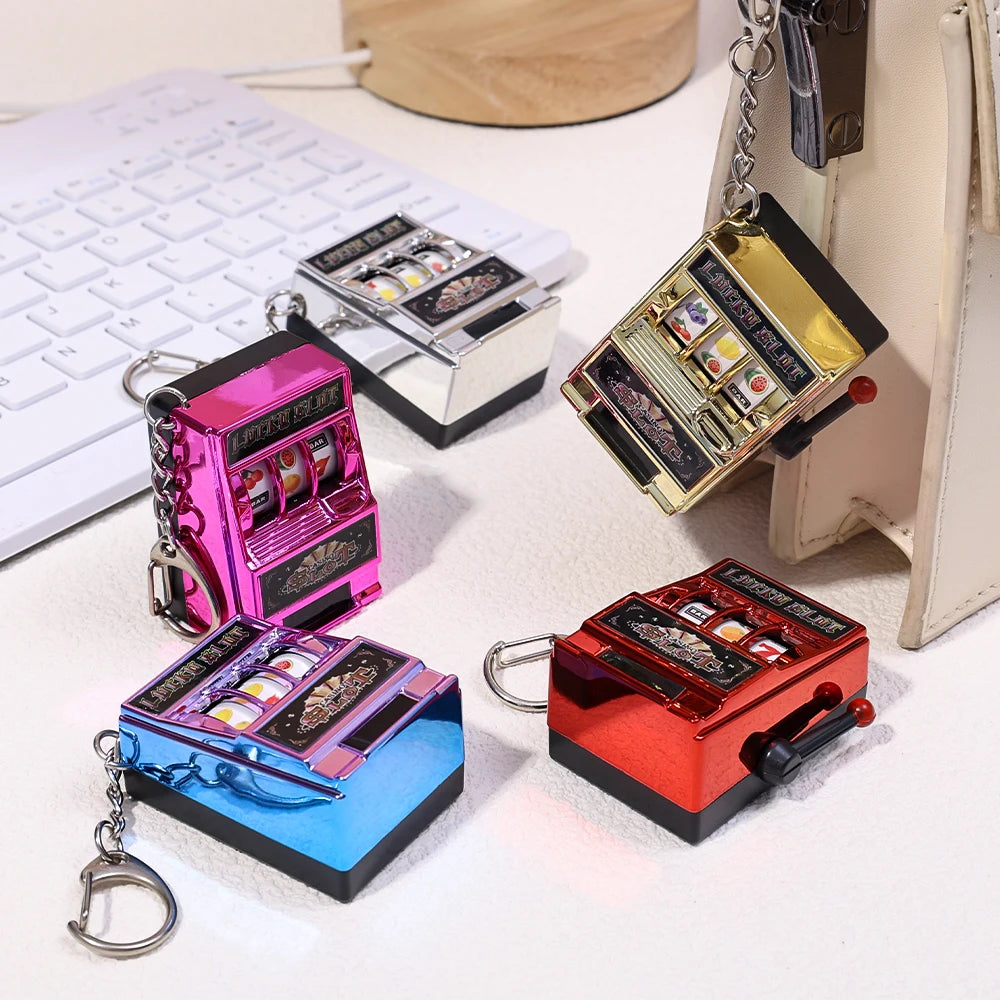 Mini Slot Machine Key Chain