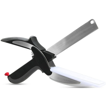 2-in-1 Stainless Steel Kitchen Shears - Multi-Tool for Cutting Steak, Vegetables, and Fruit